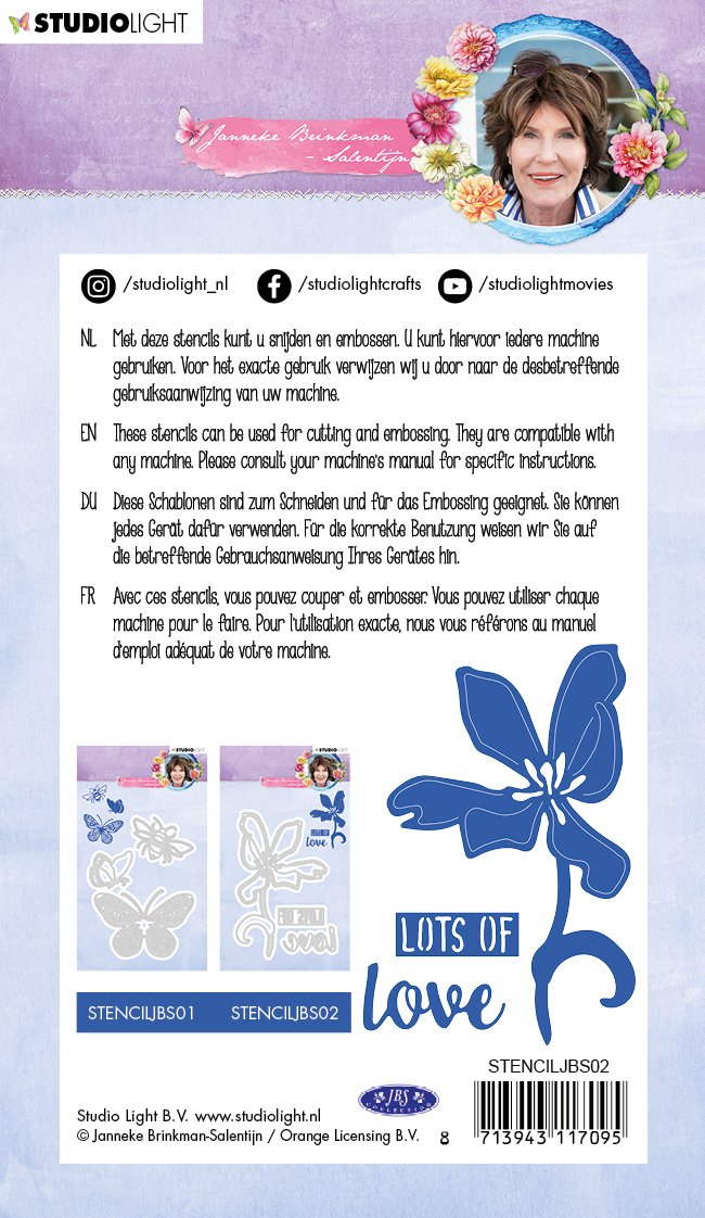 Embossing Die Cut Stencil, Janneke Brinkman nr.02-2