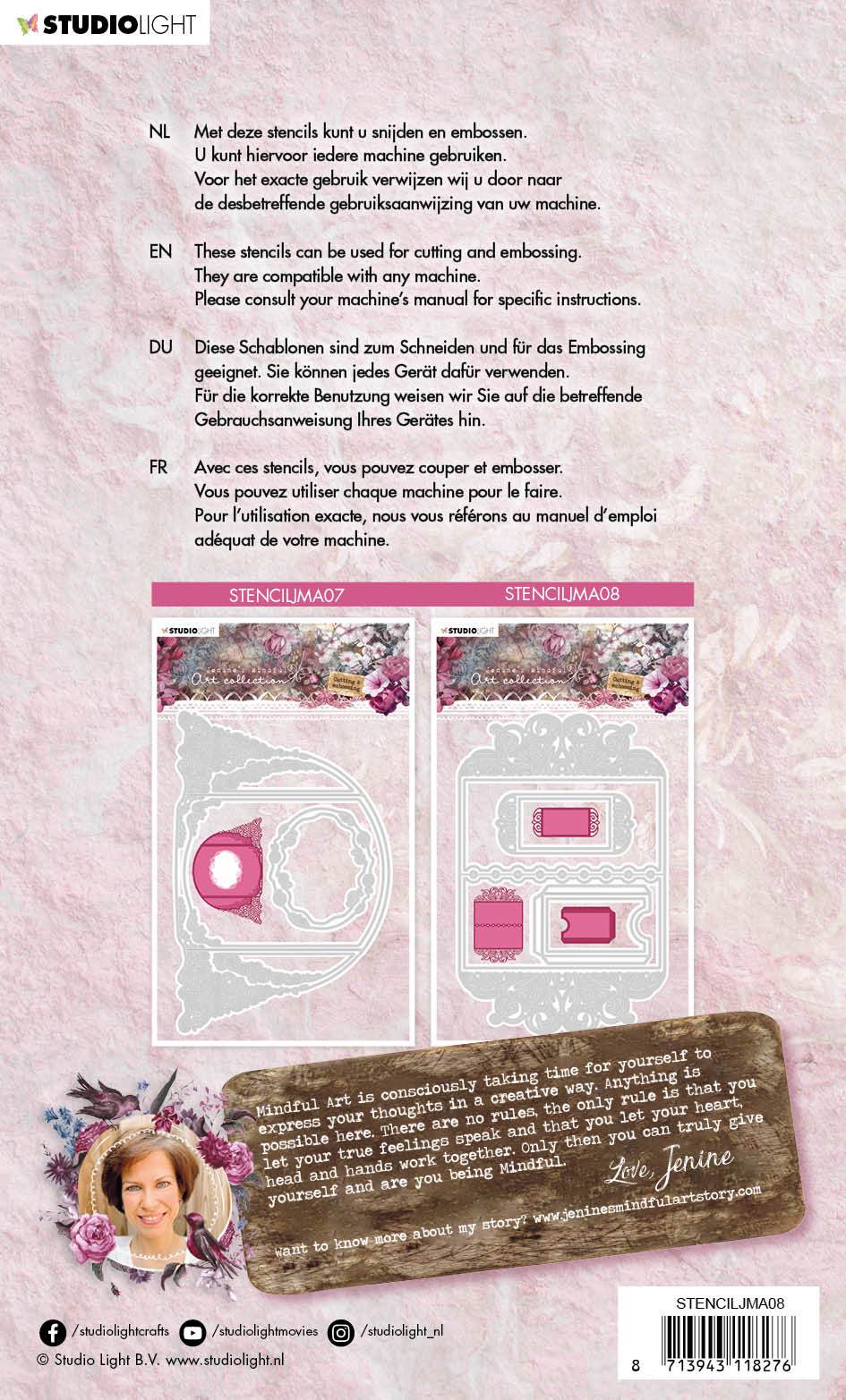 Embossing Die 132x205mm, Jenine's Mindful Art 4.0 nr.08-2