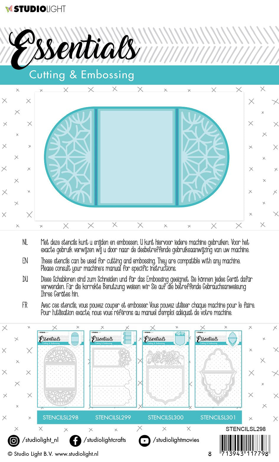 SL Cutting & Embossing Die Card Shape Essentials 209x114mm nr.298-2