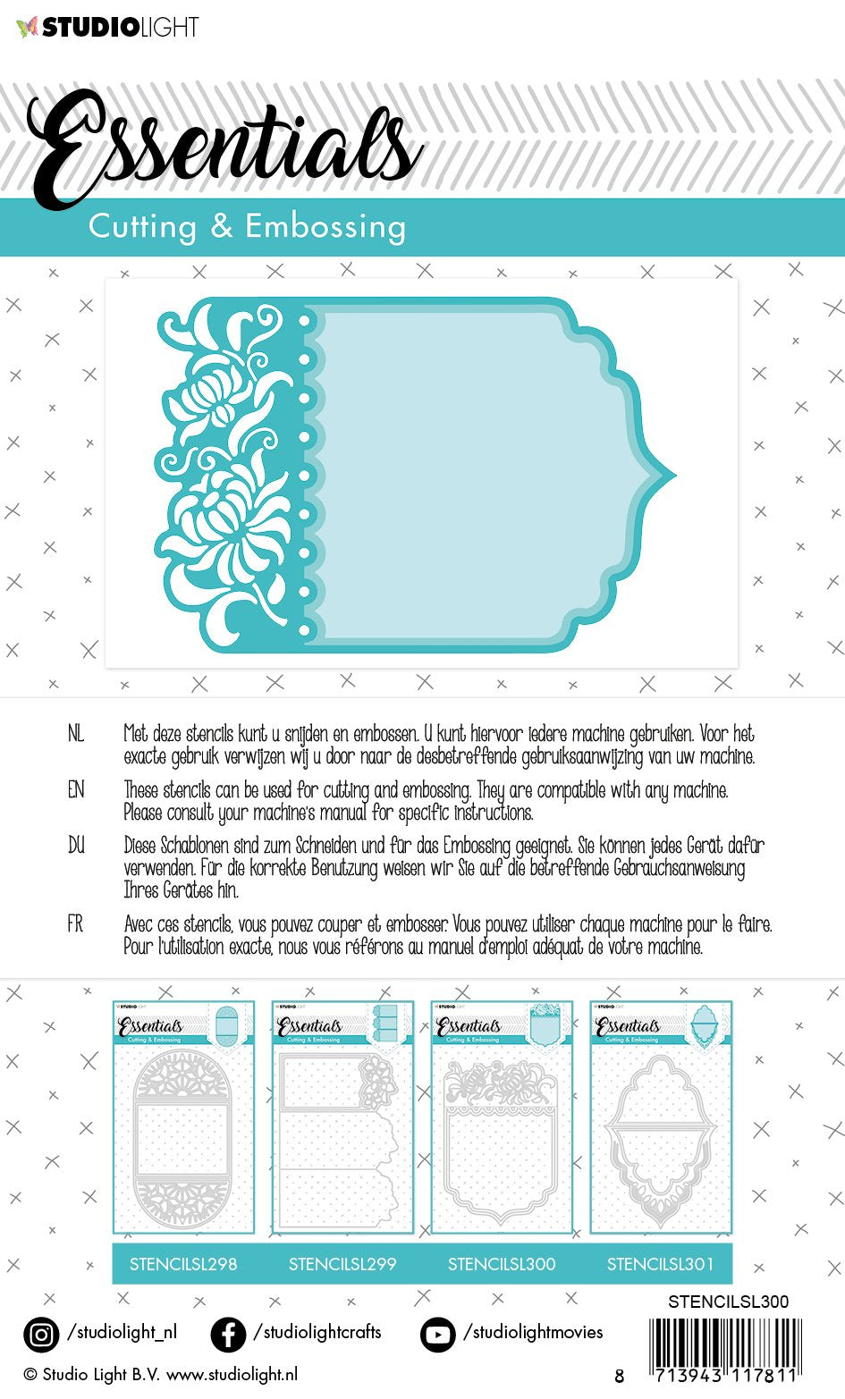 SL Cutting & Embossing Die Card Shape Essentials 192x132mm nr.300-2