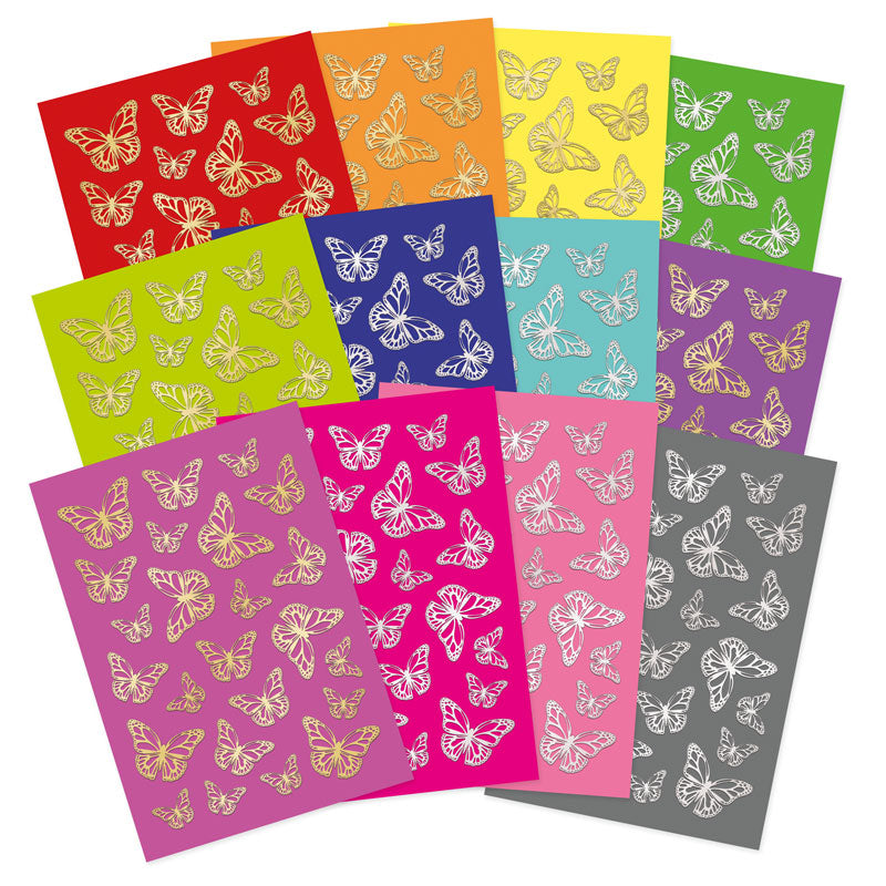 Bold & Bright Stickables Foiled & Die-Cut Butterflies Elements-1