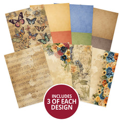 Vintage Melody Stickables A5 Self-Adhesive Papers-1