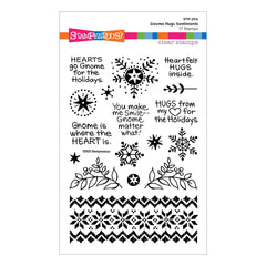 Set de tampons transparents Gnome Hugs Sentiments de la collection Holiday Hugs par Stampendous-1