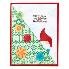 Set de tampons transparents Gnome Hugs Sentiments de la collection Holiday Hugs par Stampendous-4