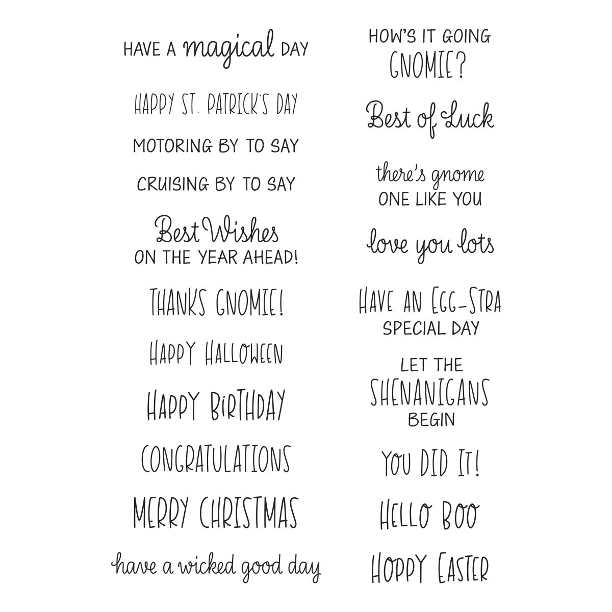 Gnome Drive Sentiments Clear Stamp Set from the Gnome Drive Collection-3