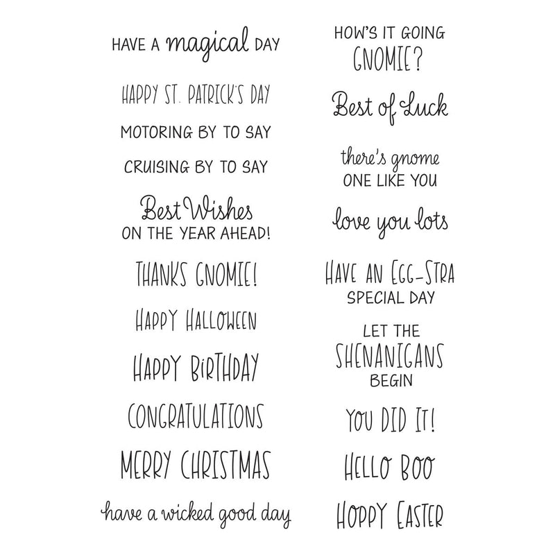 Gnome Drive Sentiments Clear Stamp Set from the Gnome Drive Collection-3