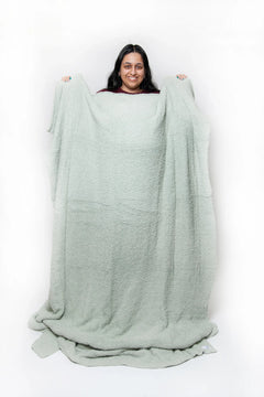 Solid Doubled Layered in Desert Sage Twin Bed Blanket-3