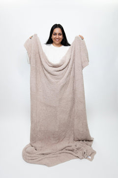 Rainy Day Solid Double Layered Print Extended Throw-3