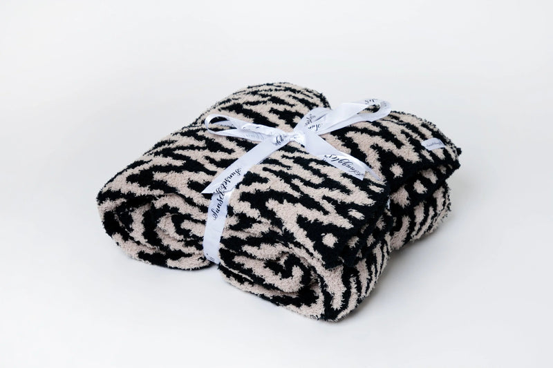 Tap Shoe & Rainy Day Chevron Print Extended Throw-1