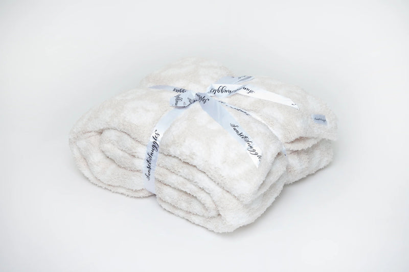 Blushing Beige & Off White Leopard 2.0 Print Extended Throw-3