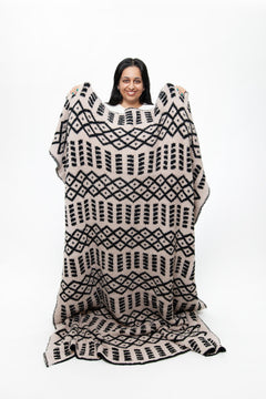 Tap Shoe & Rainy Day Diamond Point Print Extended Throw-2