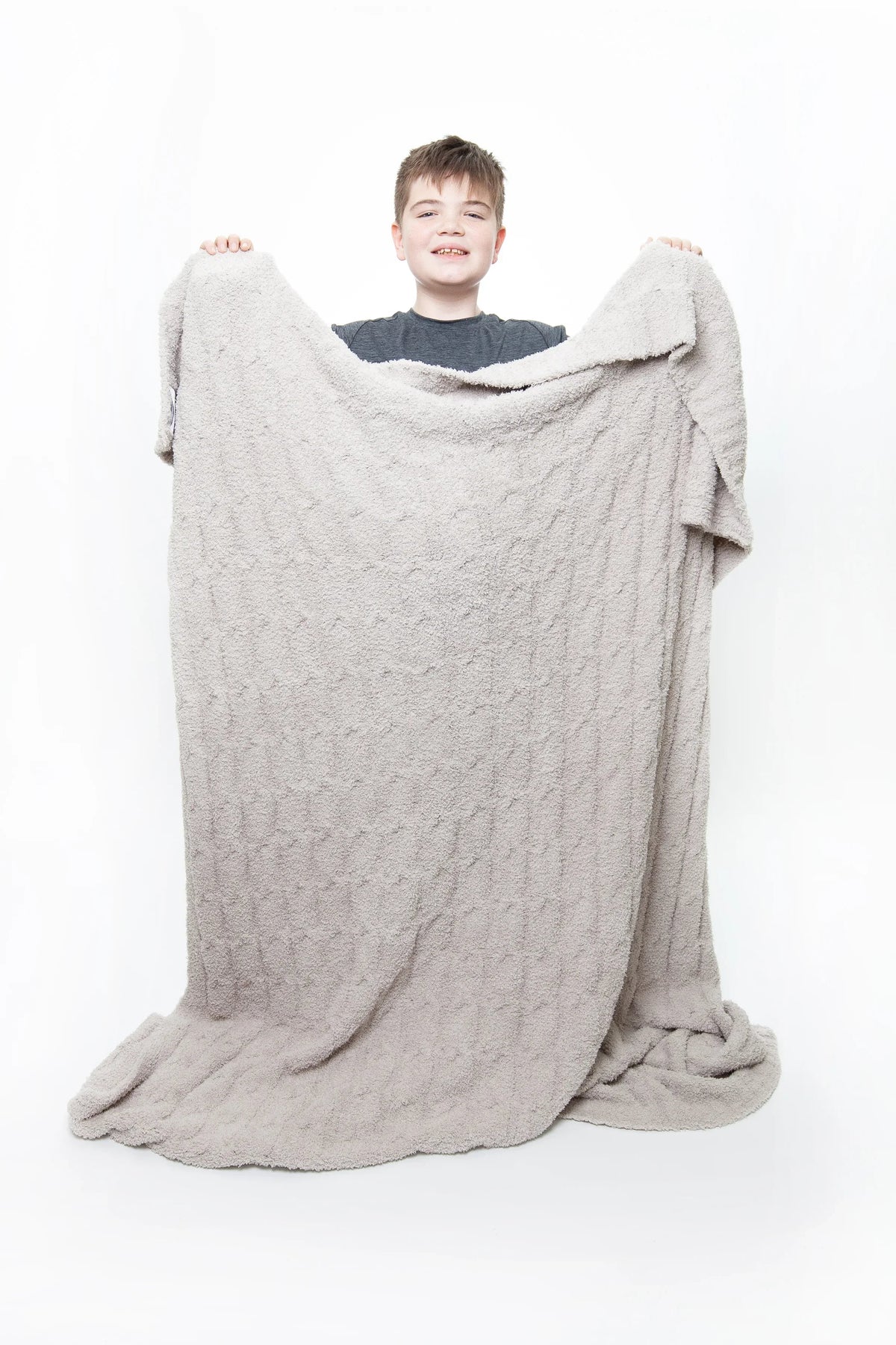 Foggy Dew Cable Knit Print Throw-4