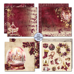 Pack de papier 6x6 motifs Sugarplum Wreath de 3Quarter Designs-4