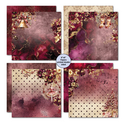 Lot de papiers 8x8 « Sugarplum Wreath » 3Quarter Designs-2