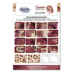 3Quarter Designs Sugarplum Wreath  6x4 Card Pack-1