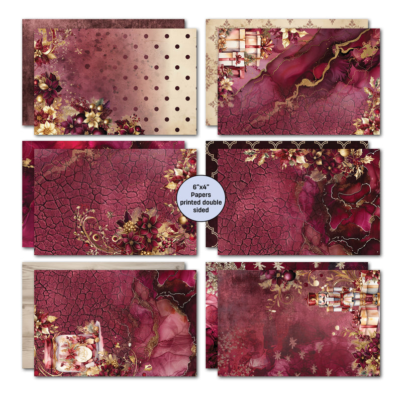 3Quarter Designs Sugarplum Wreath  6x4 Card Pack-4