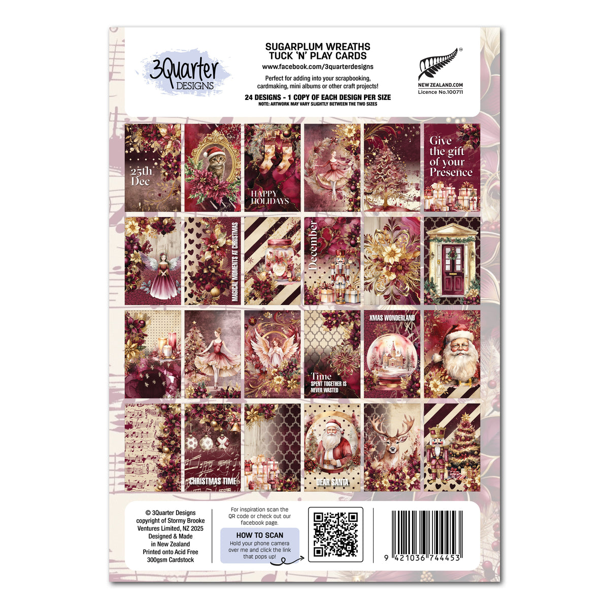 3Quarter Designs Couronne Sucre d'Orge - Cartes Tuck N Play-2