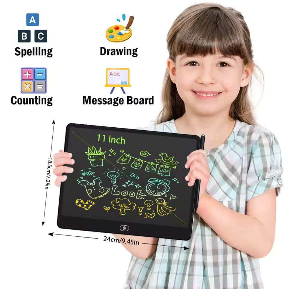 11" LCD Writing & Drawing Tablet - Mess-Free, Travel-Friendly - Ages 3–8-1