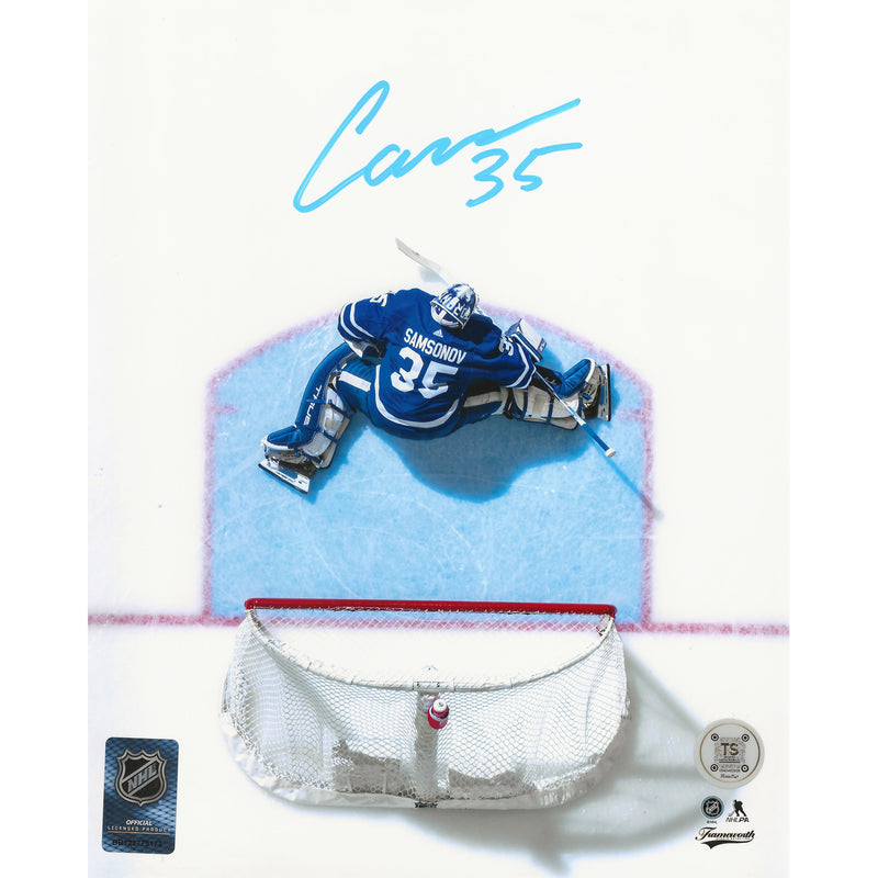 Ilya Samsonov Autographed Toronto Maple Leafs Aerial View 8x10 Photo-1
