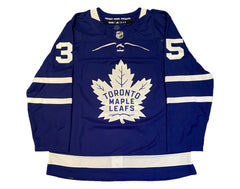 Jersey Adidas azul de local de los Toronto Maple Leafs autografiado por Ilya Samsonov-3