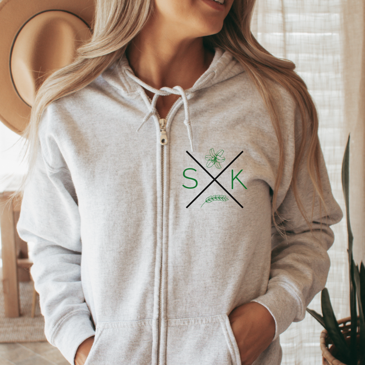 Sask X Unisex Zip Up | Saskatchewan Apparel-1