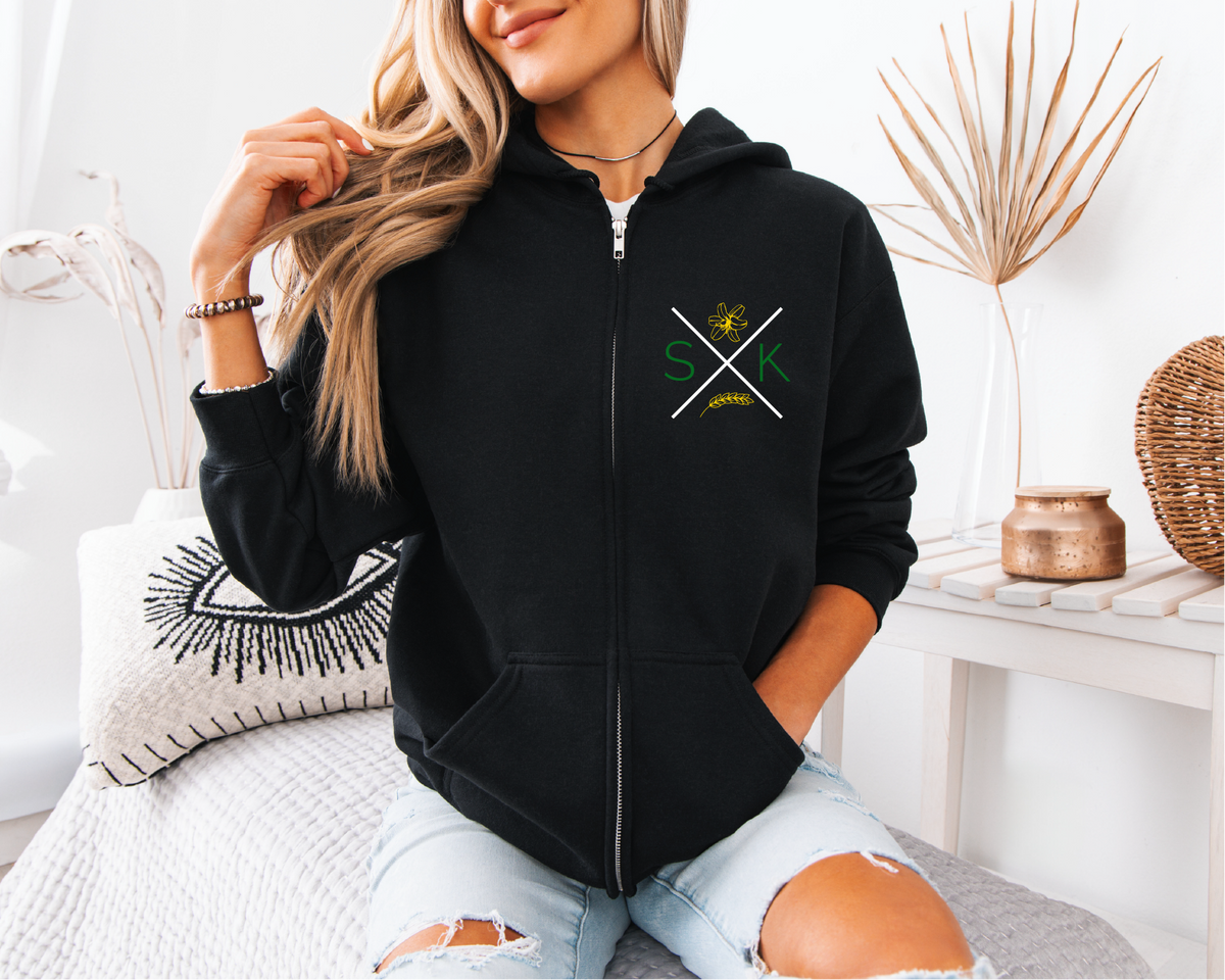 Sask X Unisex Zip Up | Saskatchewan Apparel-2