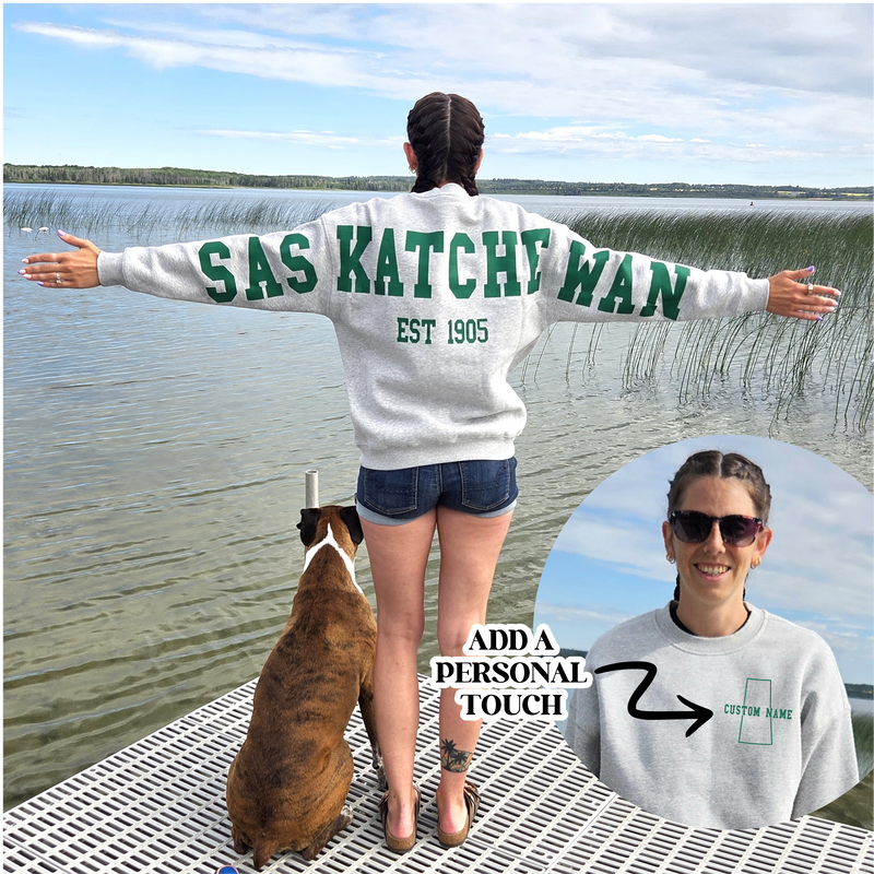 Saskatchewan Back Unisex Crewneck-1
