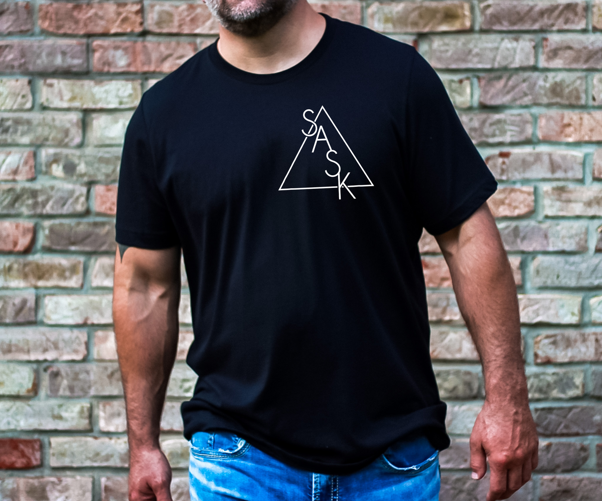 Geometric Saskatchewan Unisex T-shirt | Saskatchewan Clothing-2