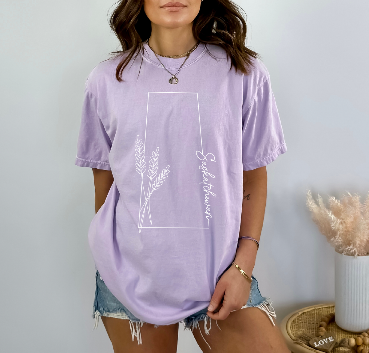 Saskatchewan Line Art Unisex T-shirt-2