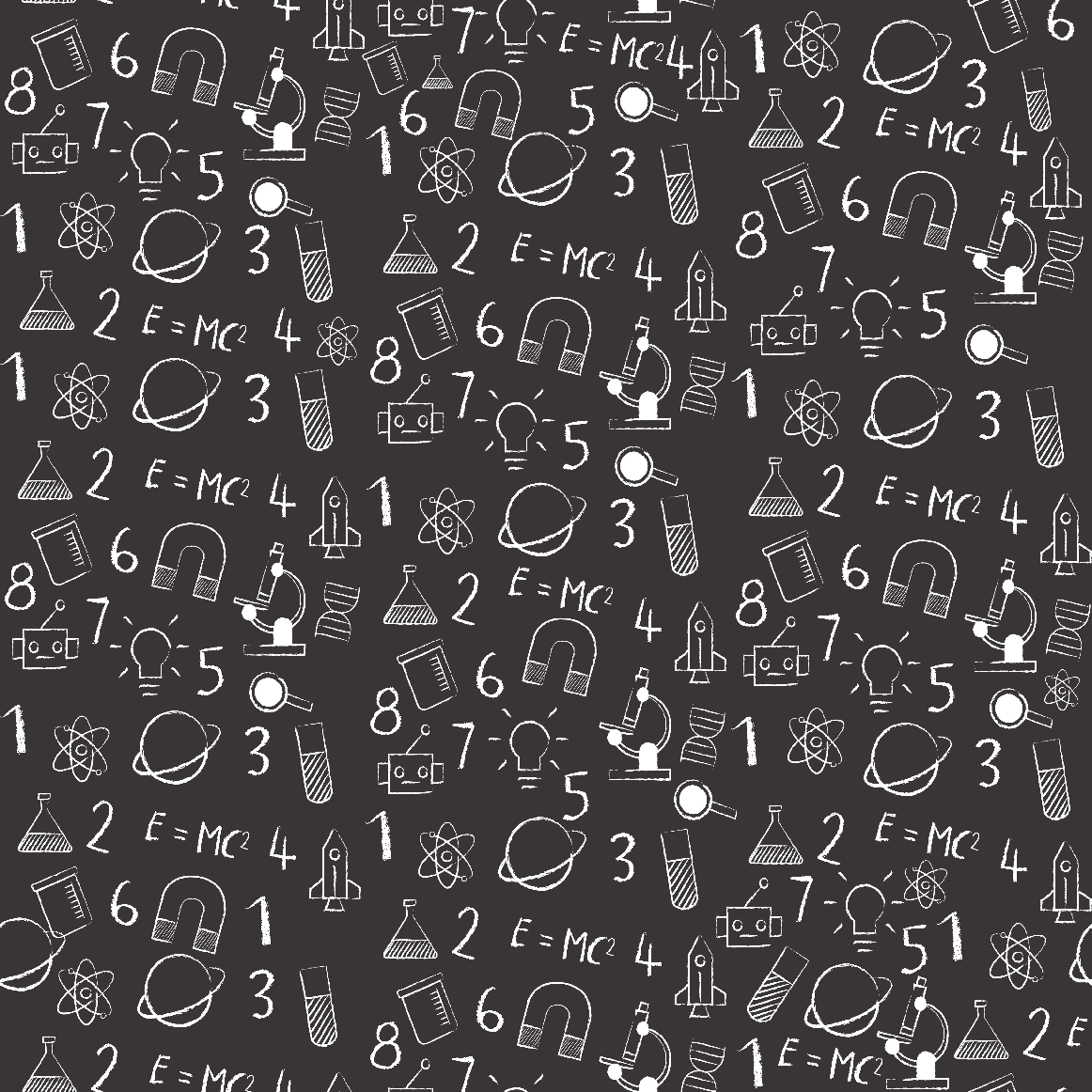 Back to School - Science Print in Blackboard Adhesive Vinyl-1