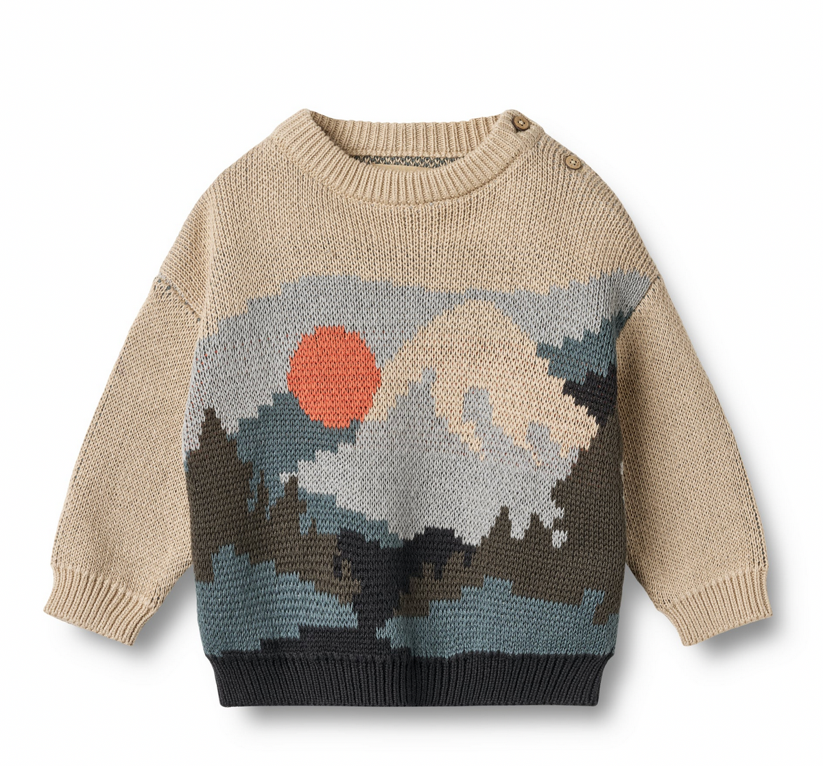 Jaquard Pullover William | Warm Sand | Wheat Clothing-1