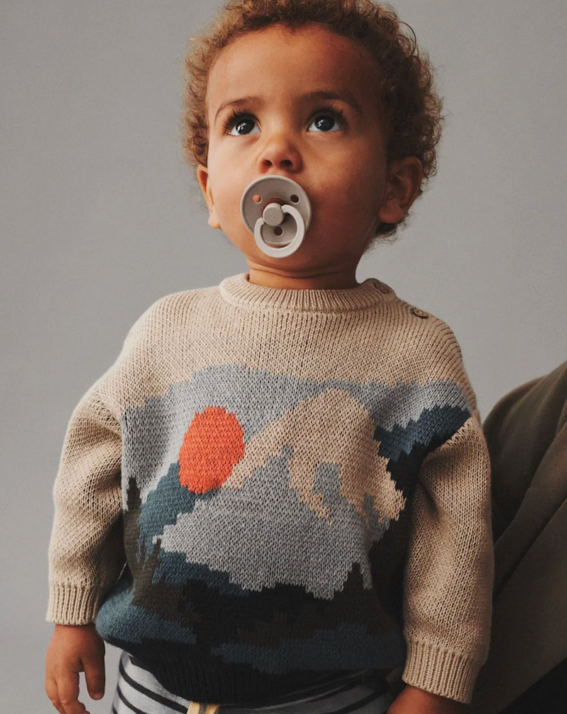 Jaquard Pullover William | Warm Sand | Wheat Clothing-2