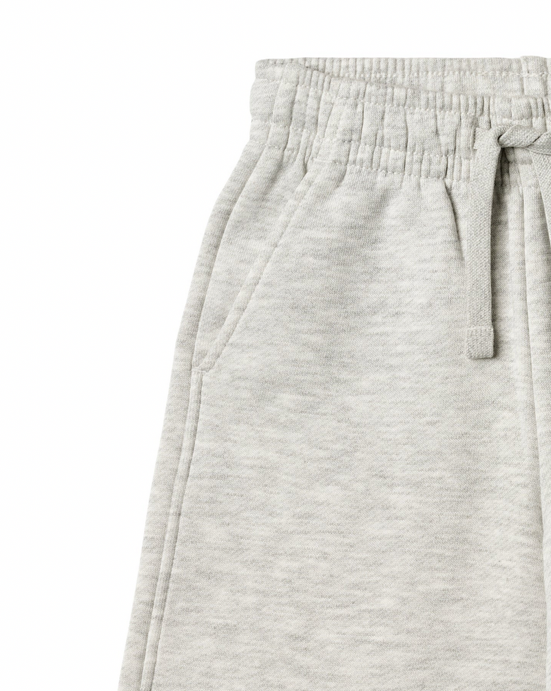Sweatpants Straight Cruz | Light Melange Grey | Wheat Kids-3