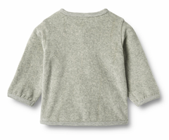 Sweat Cardigan Toto | Melange Grey | Wheat Clothing-2