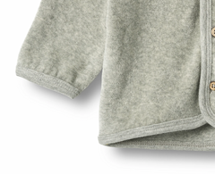 Sweat Cardigan Toto | Melange Grey | Wheat Clothing-4