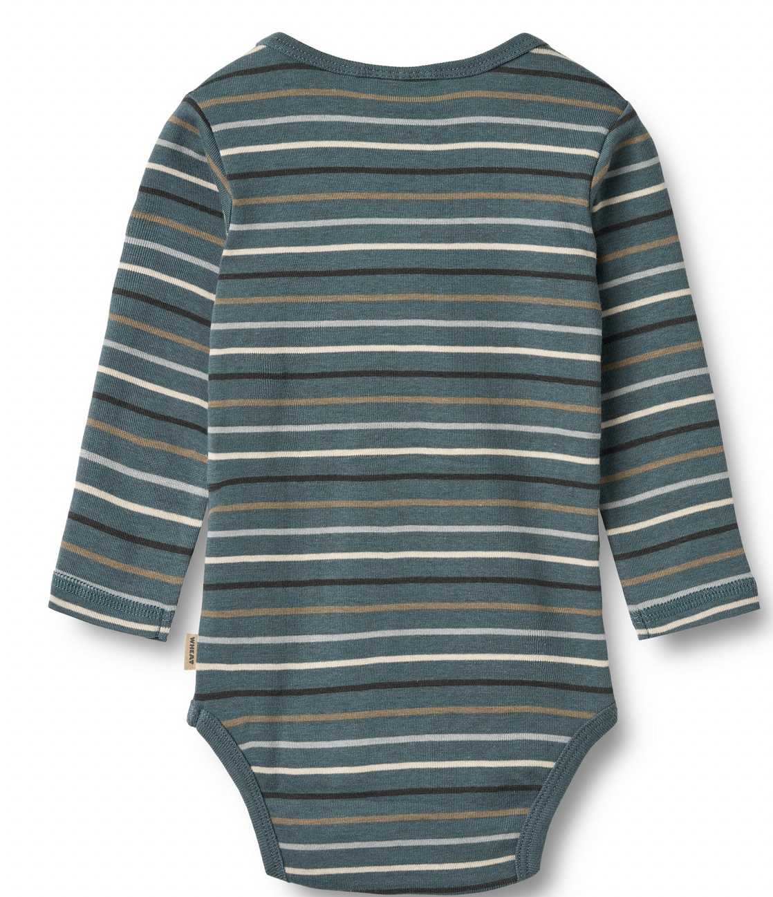 Long Sleeve Bodysuit Freddie | Blue Multi Stripe | Wheat Clothing-2