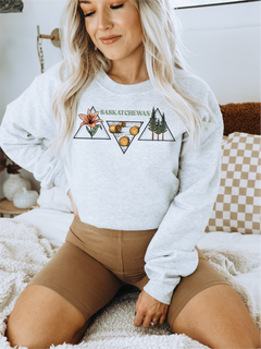 Saskatchewan Triangles Unisex Crewneck | Prairie Apparel | Sask Clothing-2