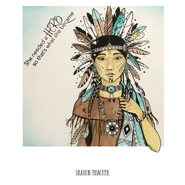 Spirit Warrior A5 Clear Stamp Set-4