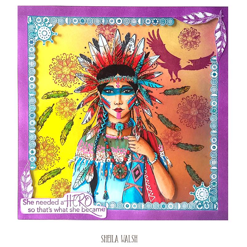 Spirit Warrior A5 Clear Stamp Set-2