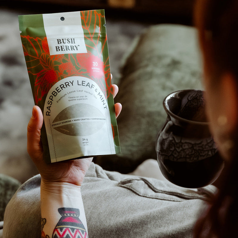 Organic Raspberry Leaf + Mint Tea | Third Trimester Support-3