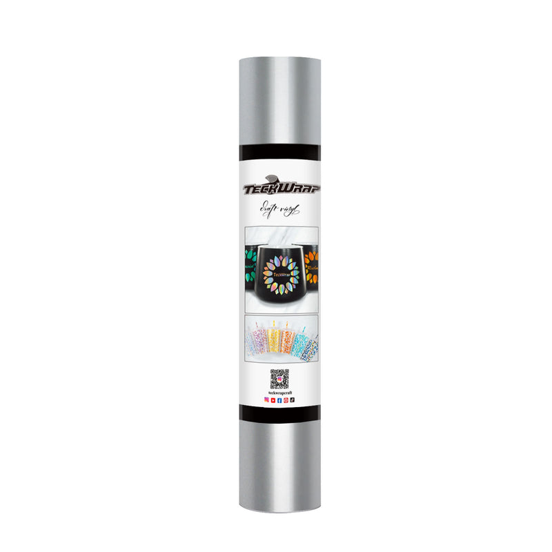 TeckWrap New Glossy Adhesive Vinyl - Silver |  Easy-to-Peel & Strong Adhesive-1