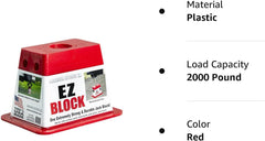 ANDERSEN HITCHES | RV Accessories | Single Trailer EZ Jack Block| Leveling System | RV Stabilizer Stands | Heavy Duty Camper Level for RVs | 3621-7