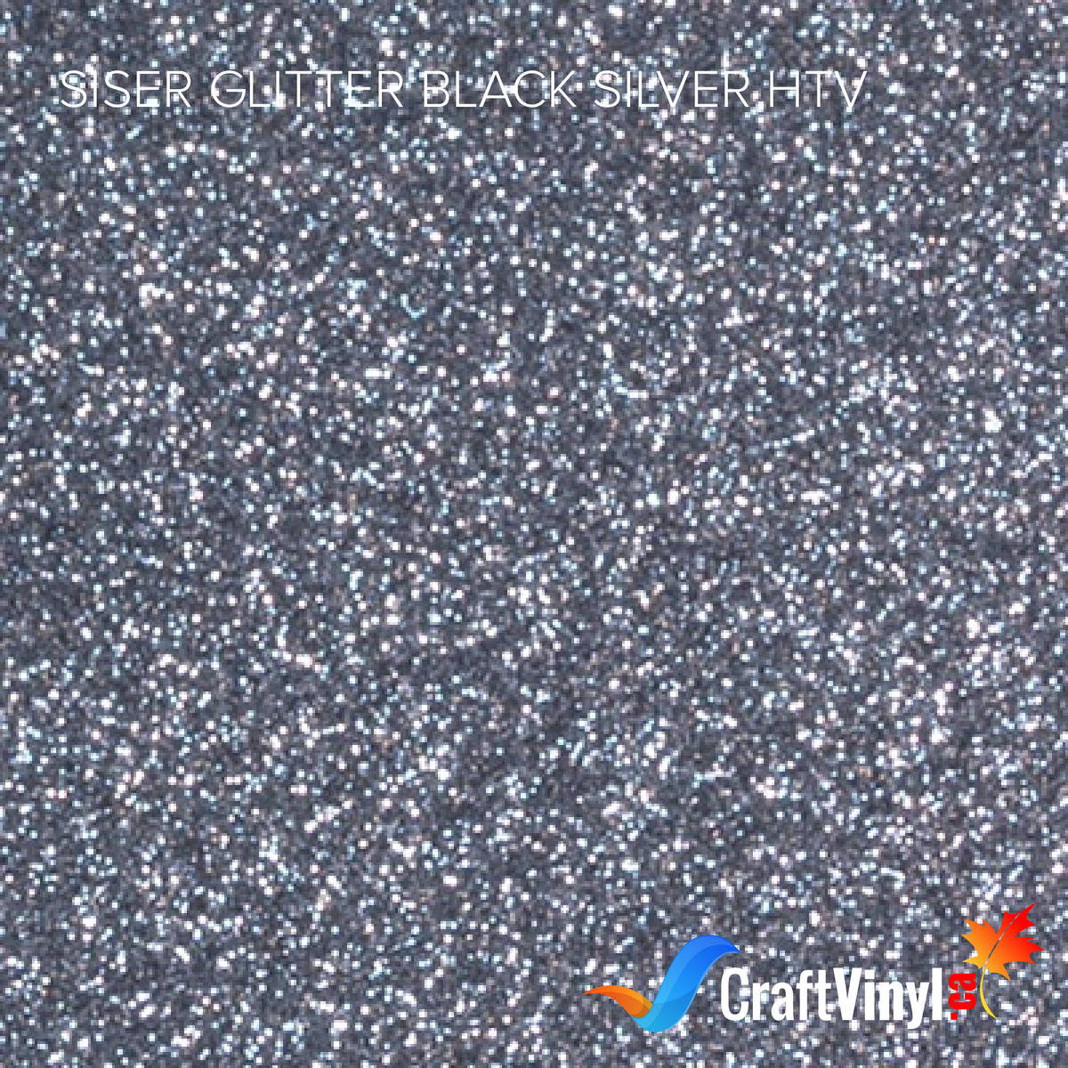 Siser Glitter Black Silver Heat Transfer Vinyl-1