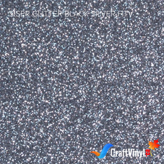 Siser Glitter Black Silver Heat Transfer Vinyl-1