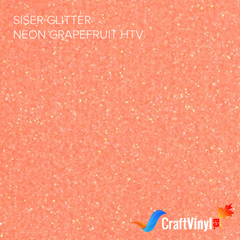 Siser Glitter Neon Grapefruit-1