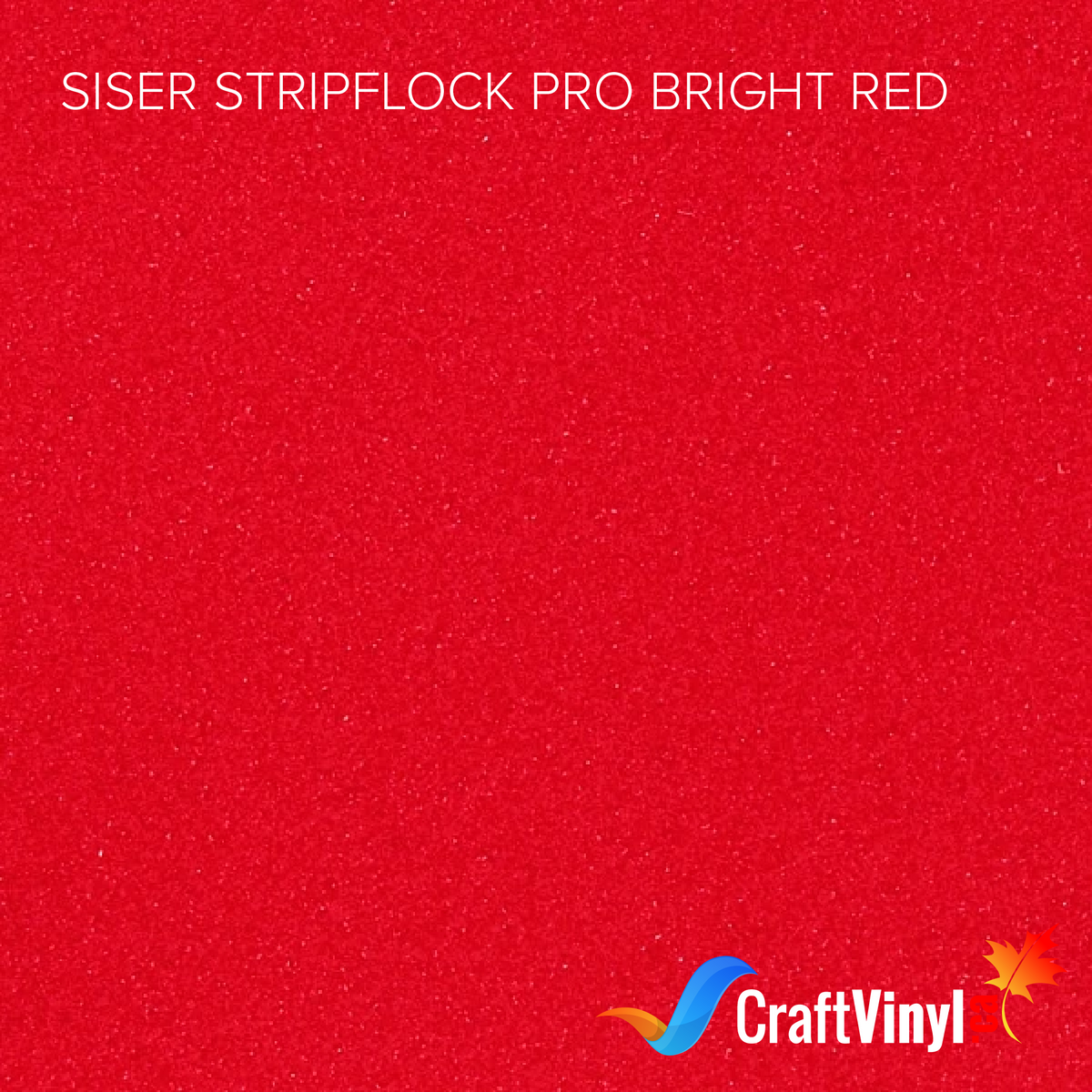 Siser Bright Red StripFlock Pro Heat Transfer Vinyl-1