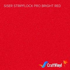 Siser Bright Red StripFlock Pro Heat Transfer Vinyl-1