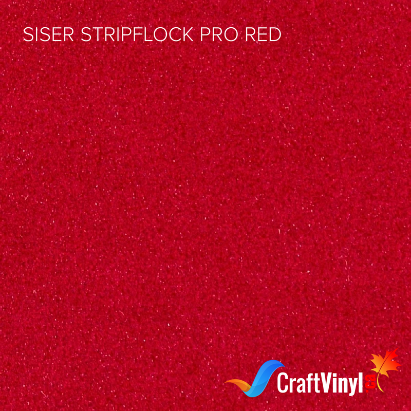Siser Red StripFlock Pro Heat Transfer Vinyl-1