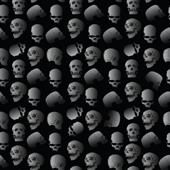 Spooky Halloween Spooky Halloween Skull Pattern 2 Adhesive Vinyl-1