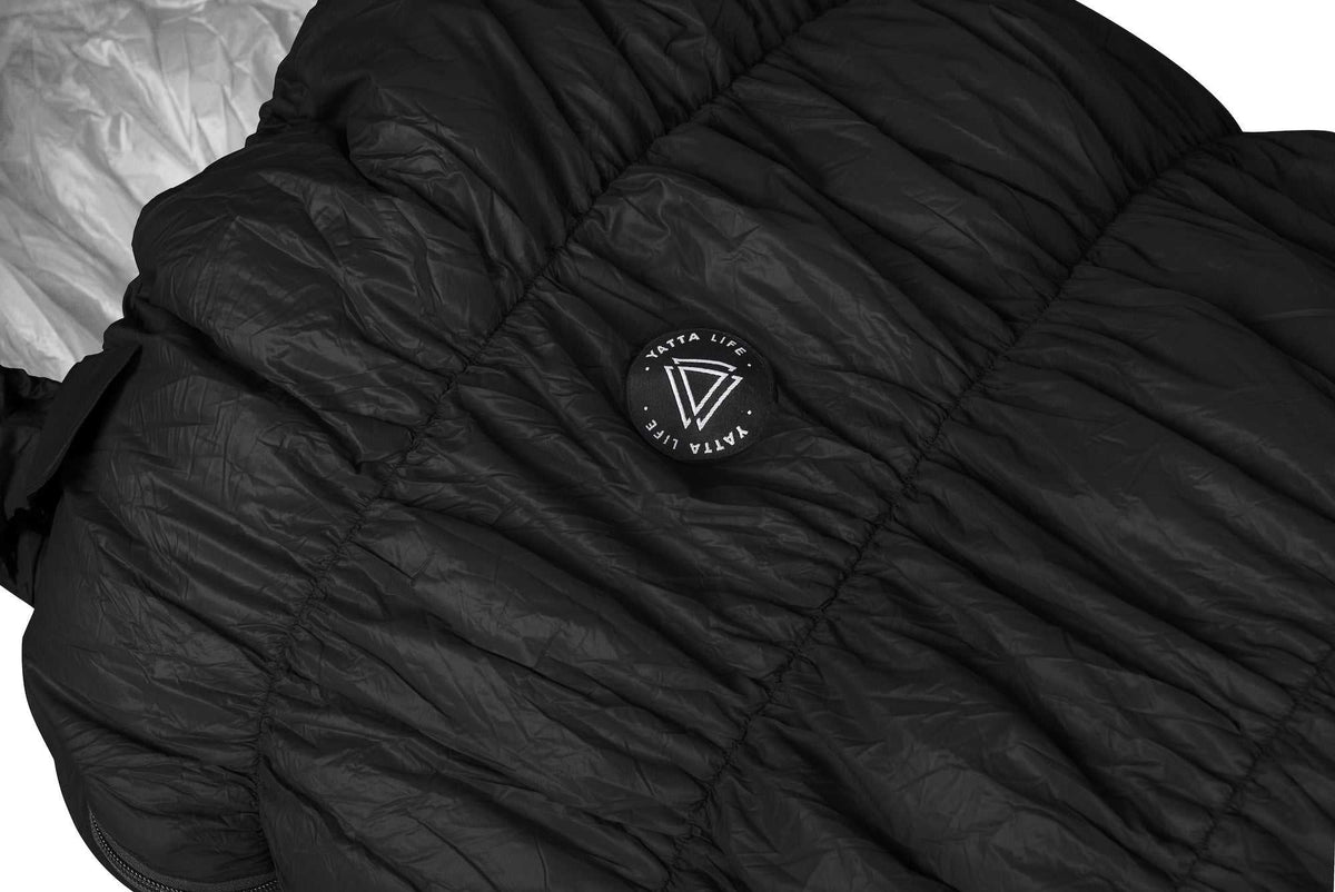 Goose Down Sleeping Bag - Black-2